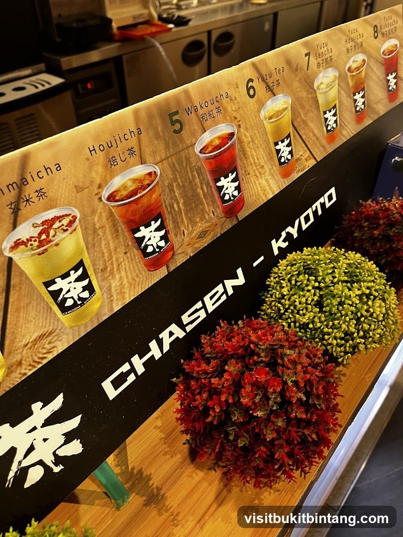 Chasen Kyoto Menu Display