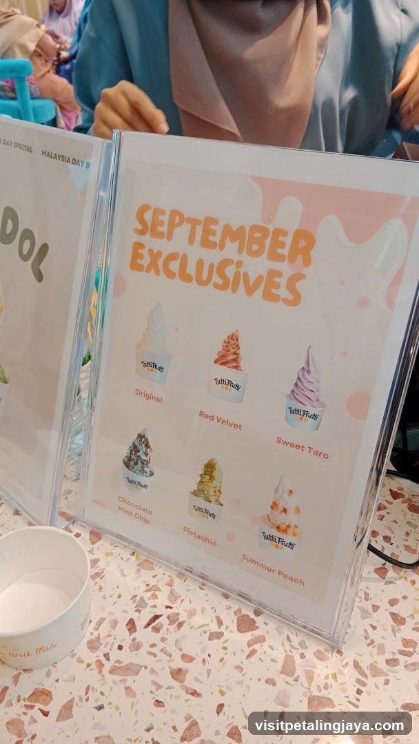 September Exclusives Menu Display