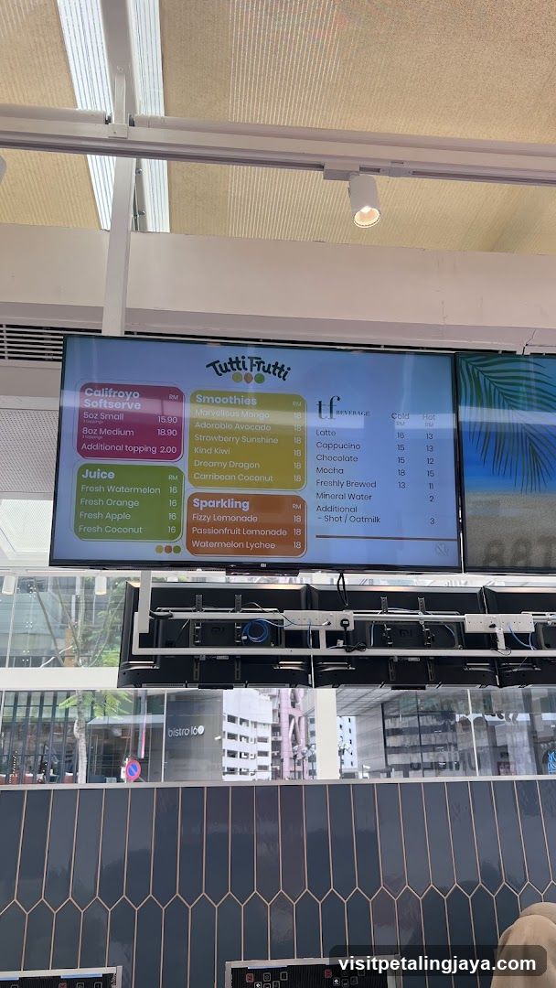 Tutti Frutti Menu Board