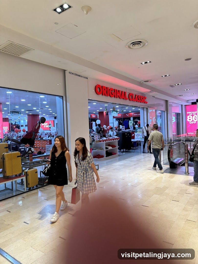 Shopping Mall Interior with Storefronts