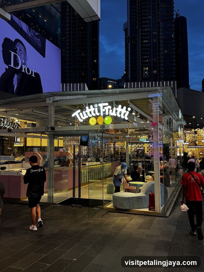 Tutti Frutti Storefront at Night