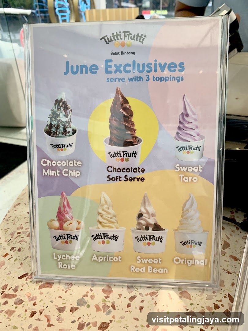 Tutti Frutti June Exclusives Menu