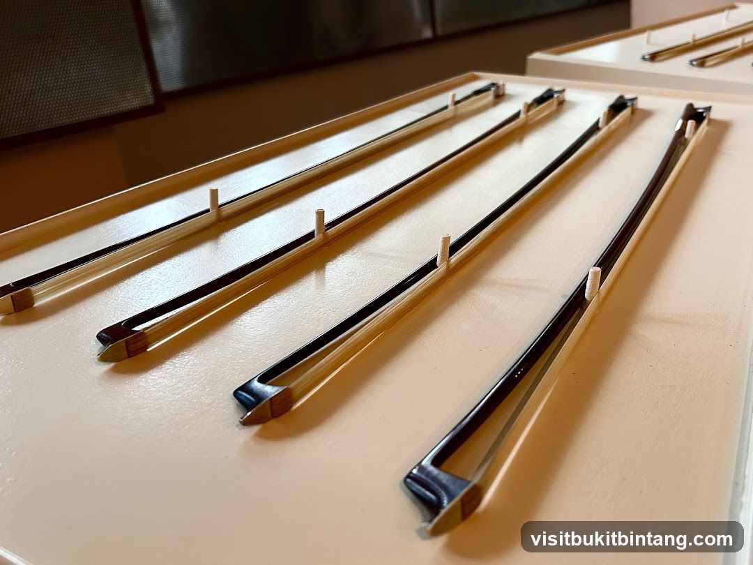 Violin Bows on Display
