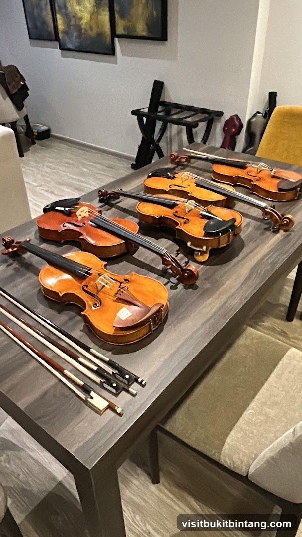Violins and Bows on a Table