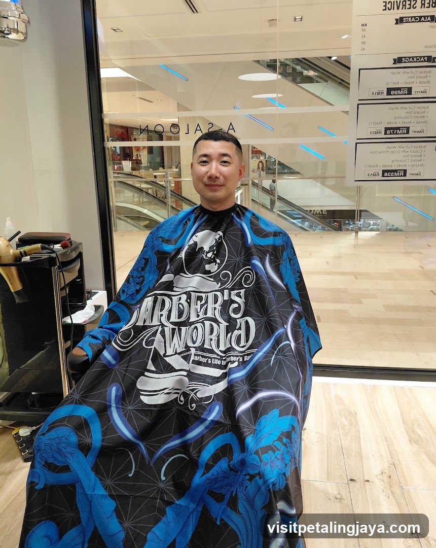Barber's World Salon Interior