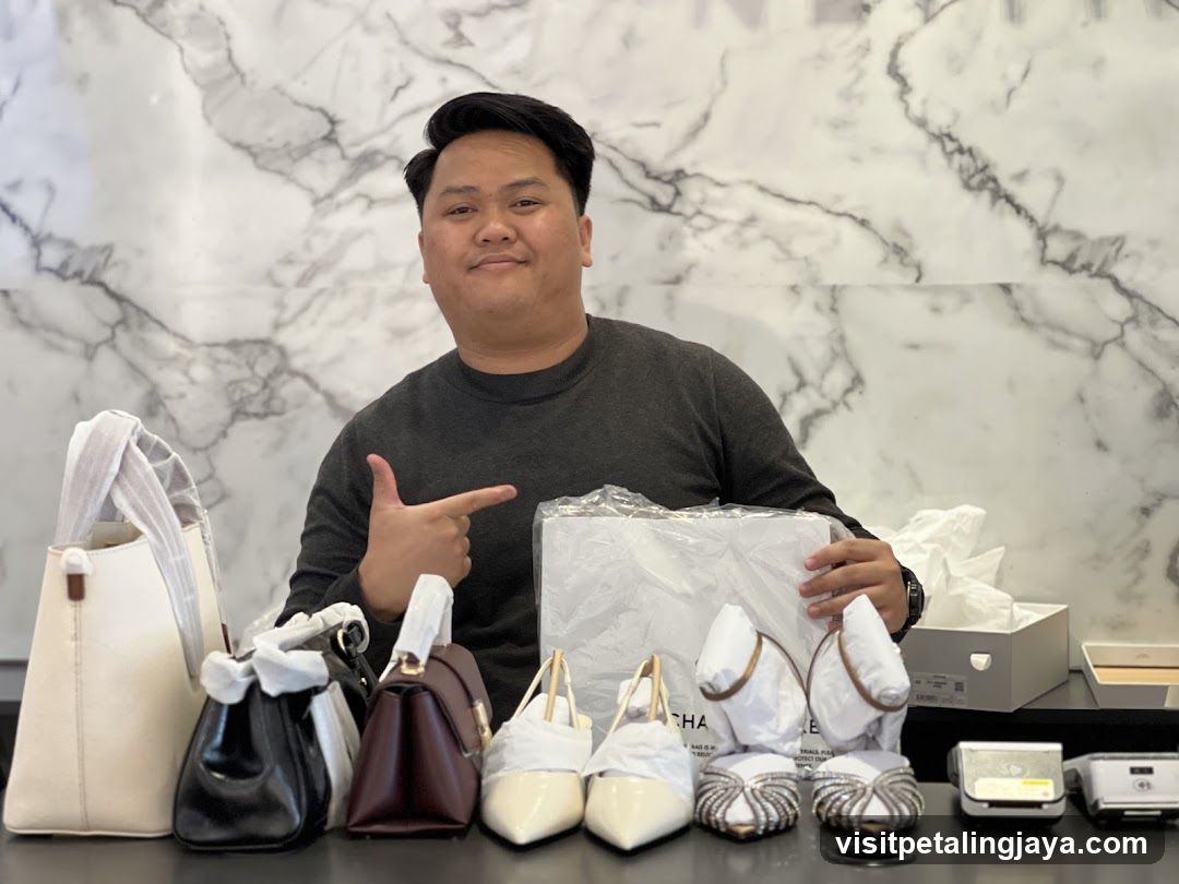 Luxury Handbags and Shoes Display