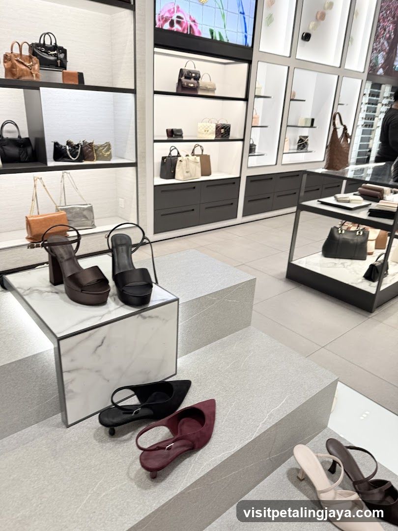 Luxury Footwear and Handbag Display