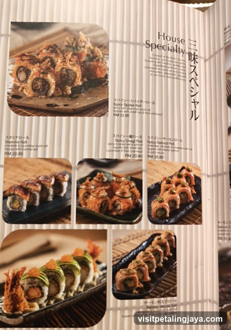 Sushi Menu Page