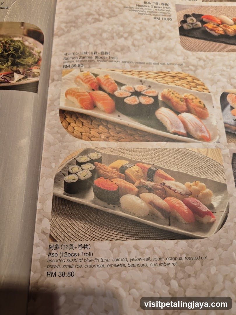 Sushi Menu Page