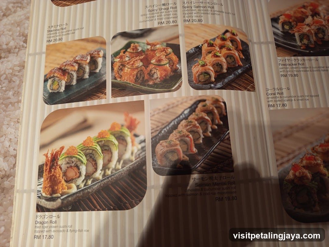 Sushi Menu Page