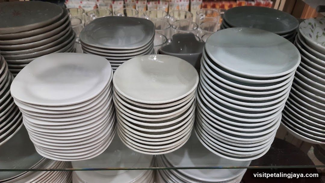 Stacked Dinnerware Display