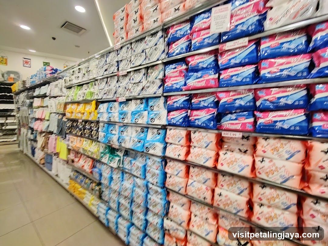 Aisle of Toiletries and Hygiene Products in a Store