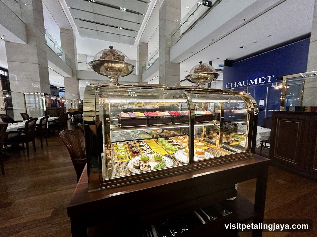 Dessert Display Case in Mall Interior