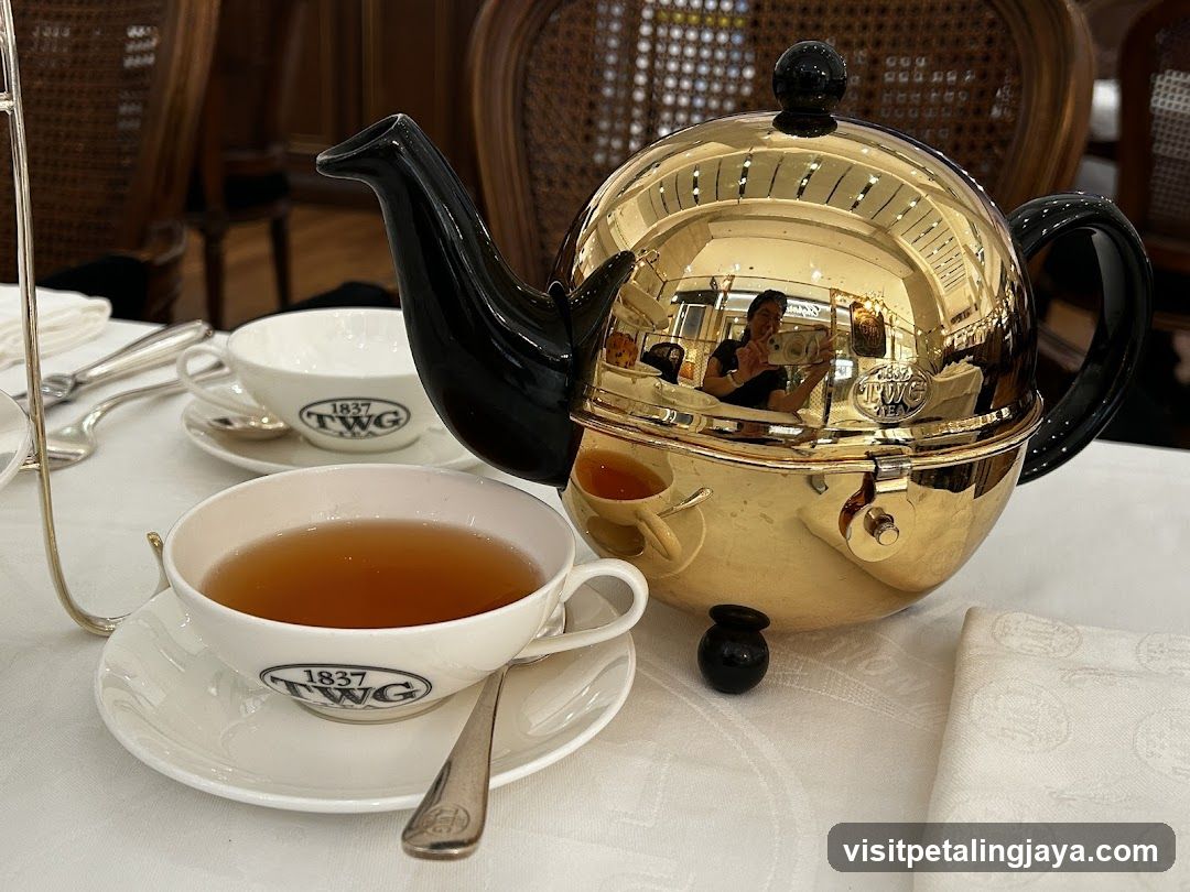Tea Service with Golden Teapot