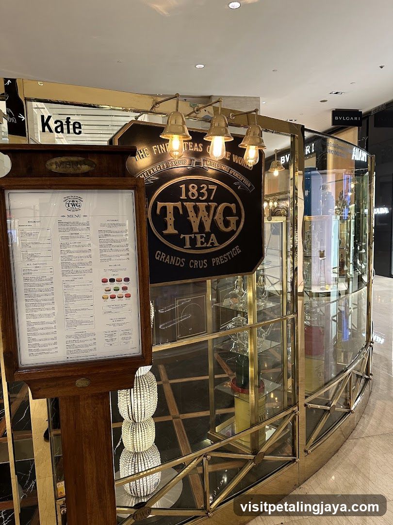 TWG Tea Display and Menu Board