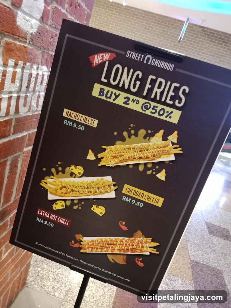Street N Churros Long Fries Menu