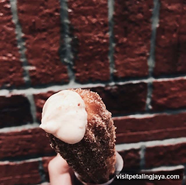 Sugared Donut with Ice Cream
