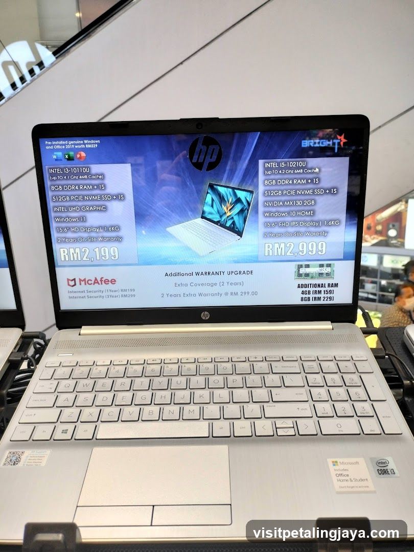 HP Laptop Display in Store