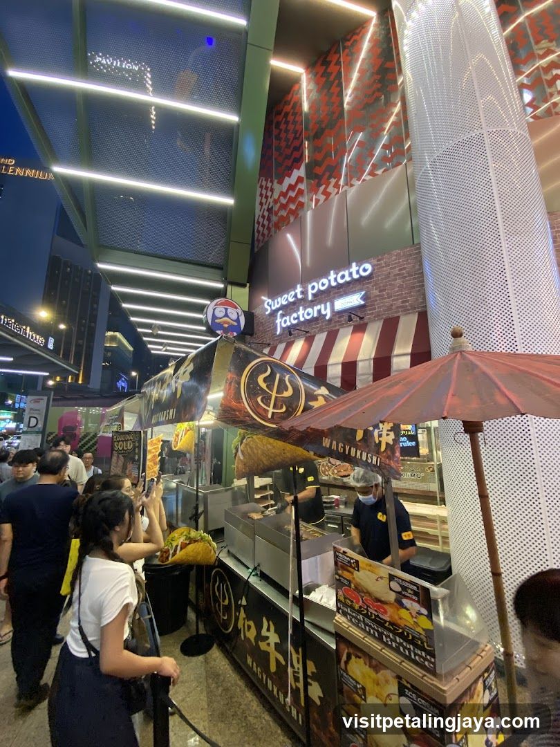 Food stall and storefront scene