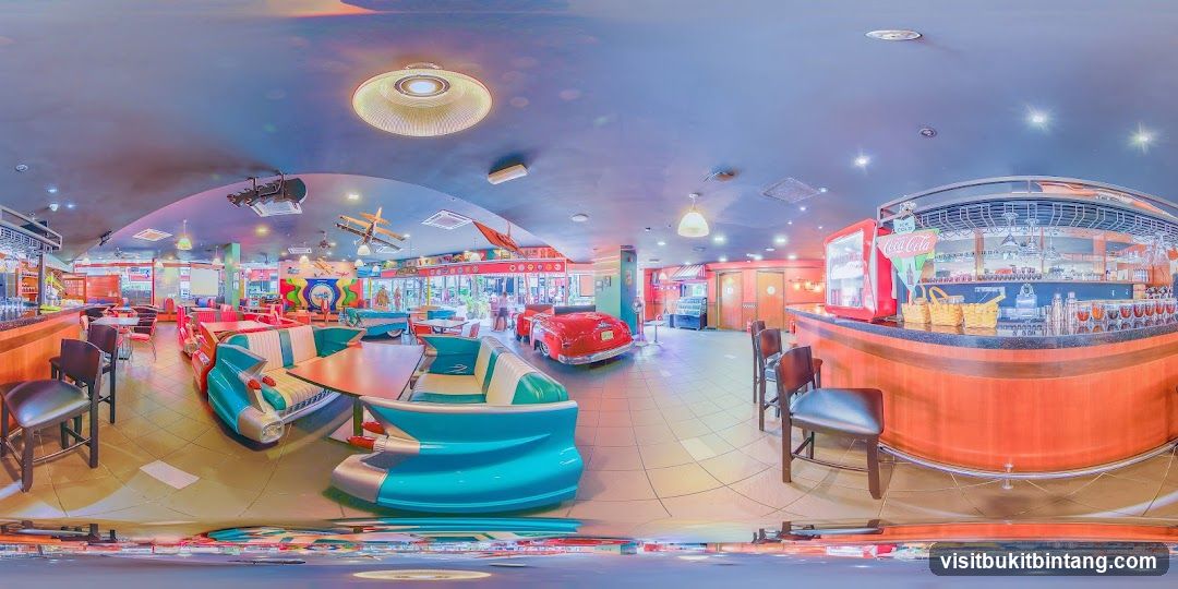 Diner Interior with Retro Car Seating