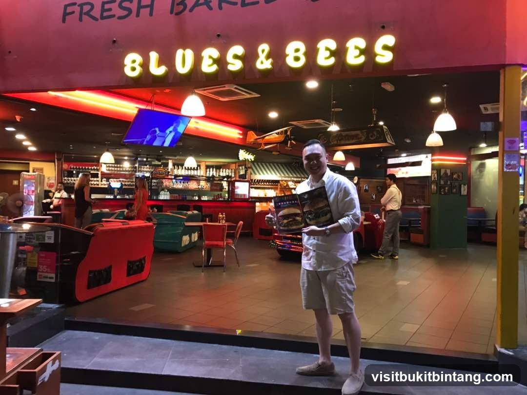 Man holding a menu outside a restaurant
