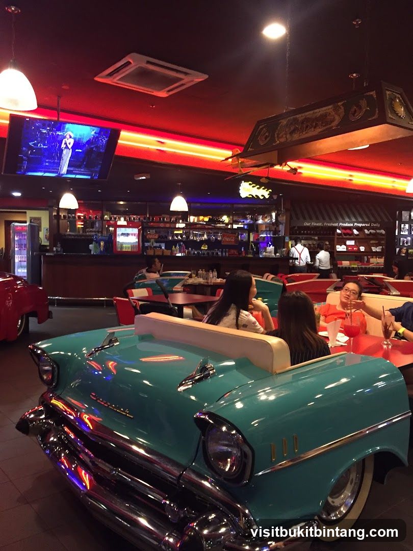 Diner Interior with Vintage Car Seating