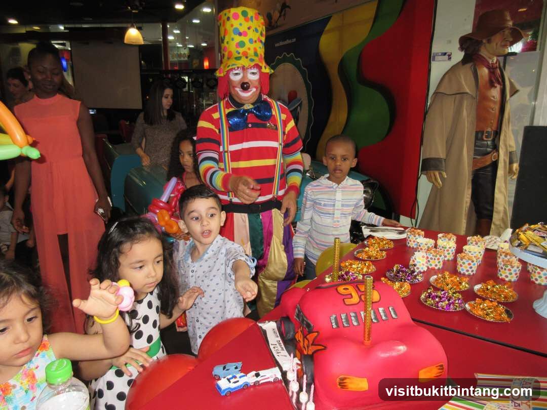 Birthday Party with Clown and Cake