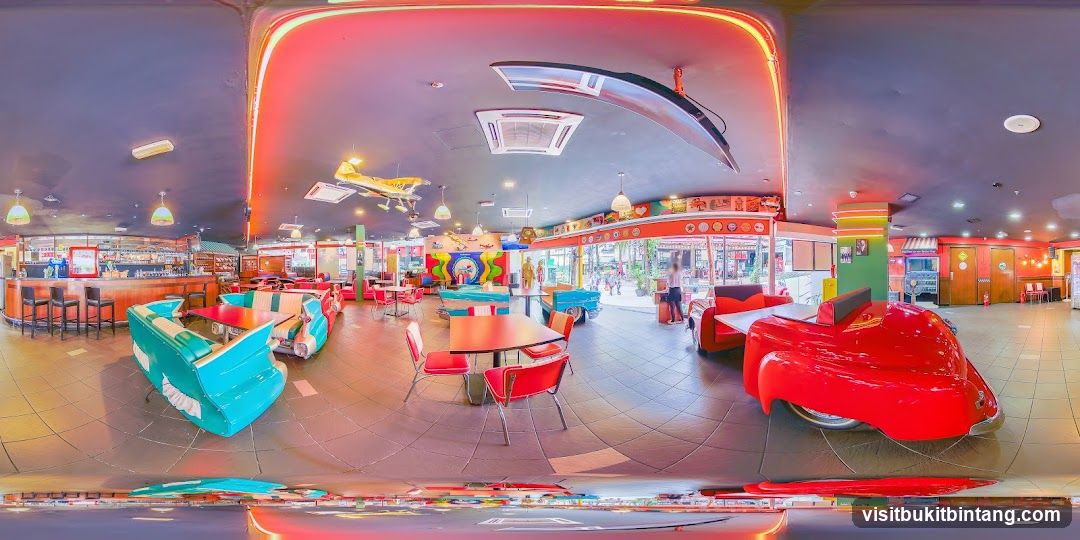 Diner Interior with Retro Car Seating