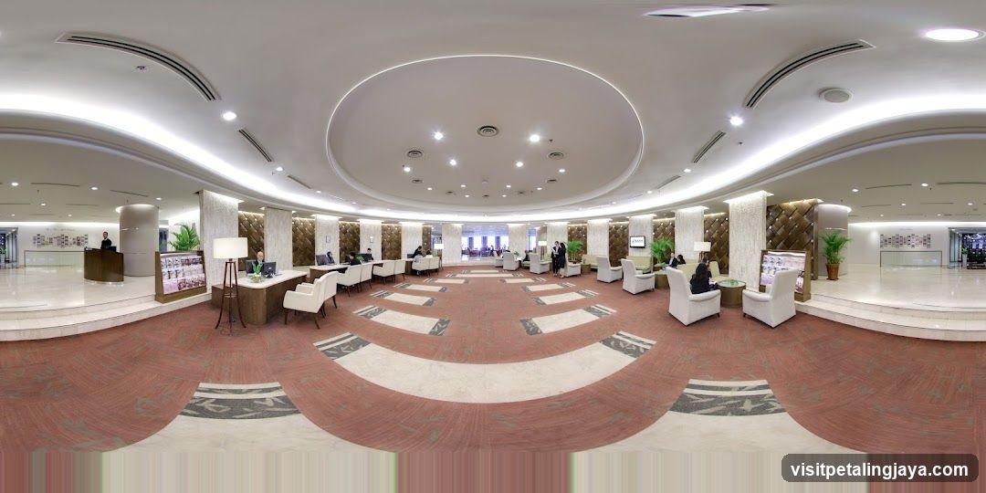 Lobby Interior with Seating Area and Reception Desk