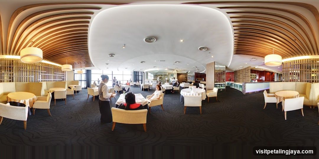 Restaurant Interior with Staff Serving