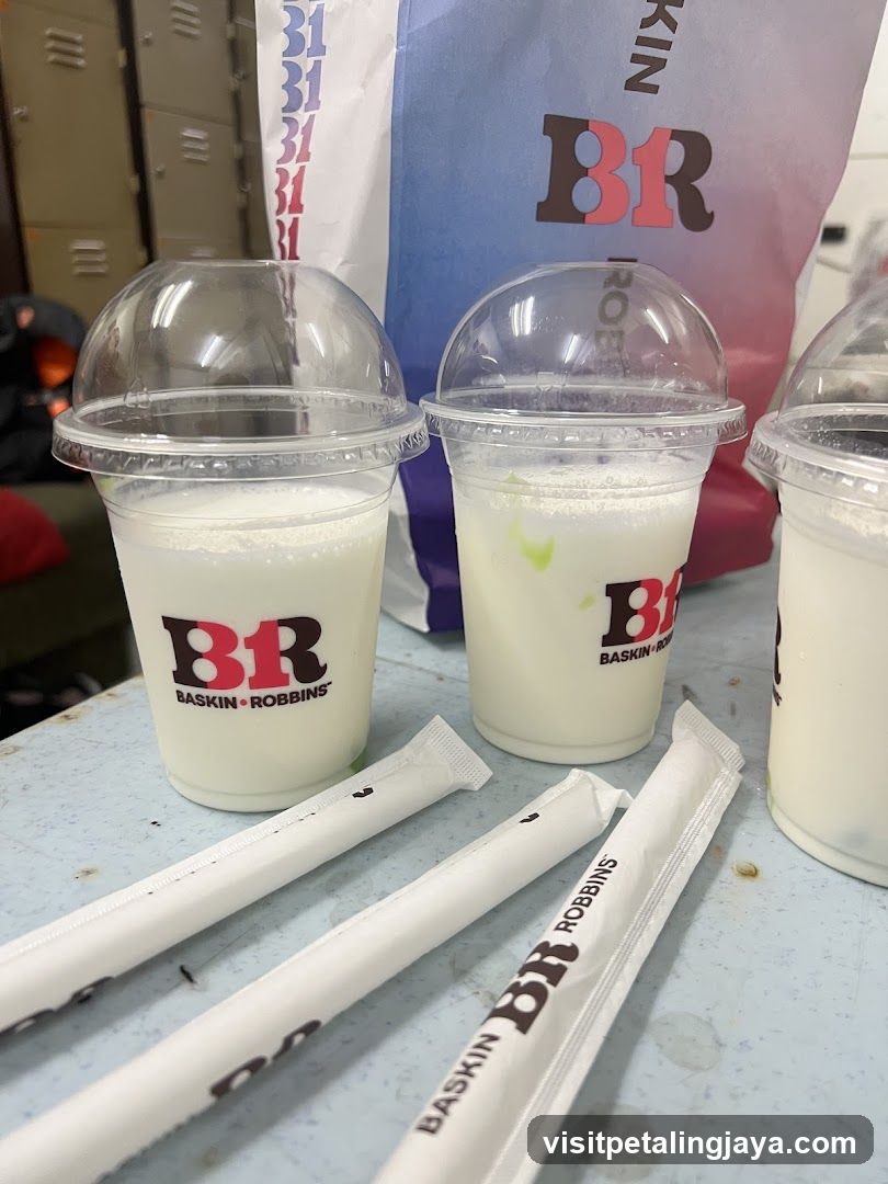 Baskin Robbins Drinks and Merchandise