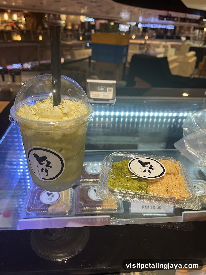 Matcha Drink and Dessert Display