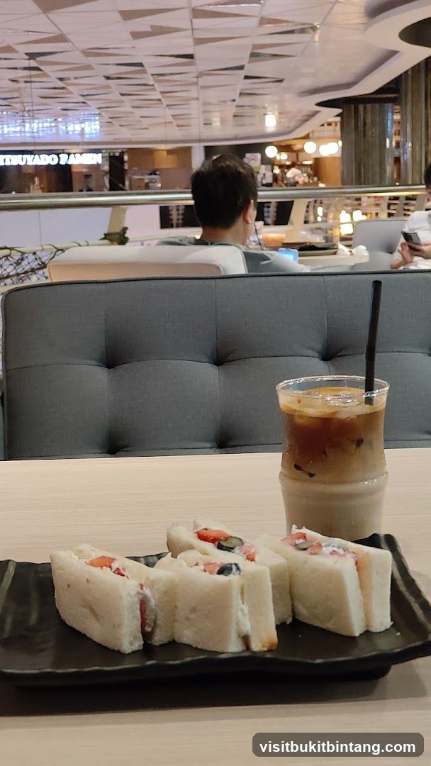 Fruit Sandwiches and Iced Coffee