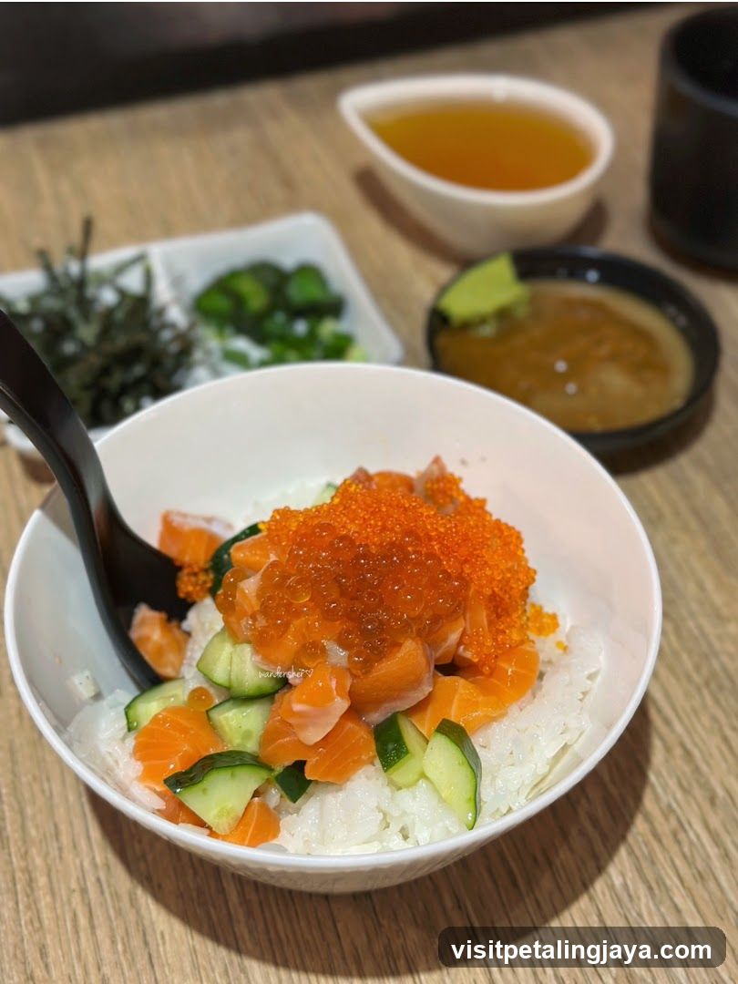 Salmon Fish Bowl with Caviar