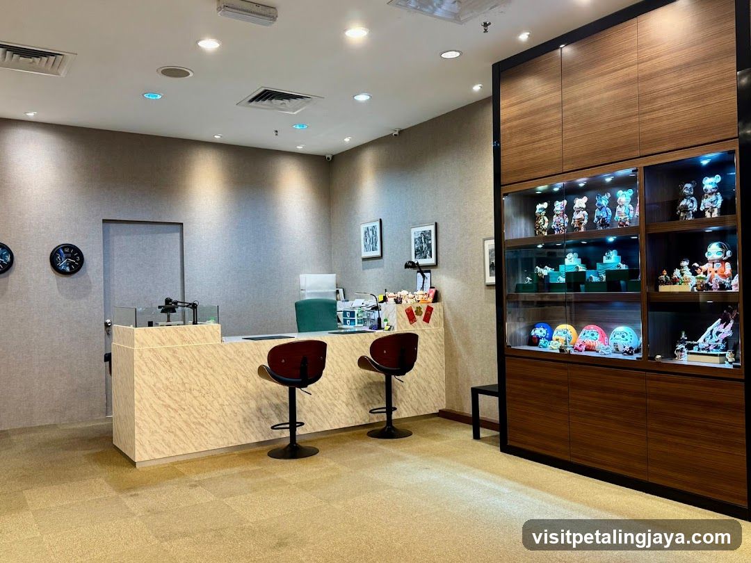 Interior Reception Area with Display Cabinet