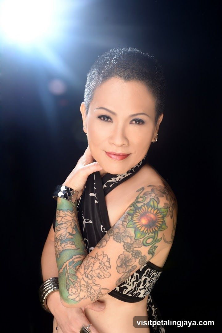 Portrait of a woman with tattoos