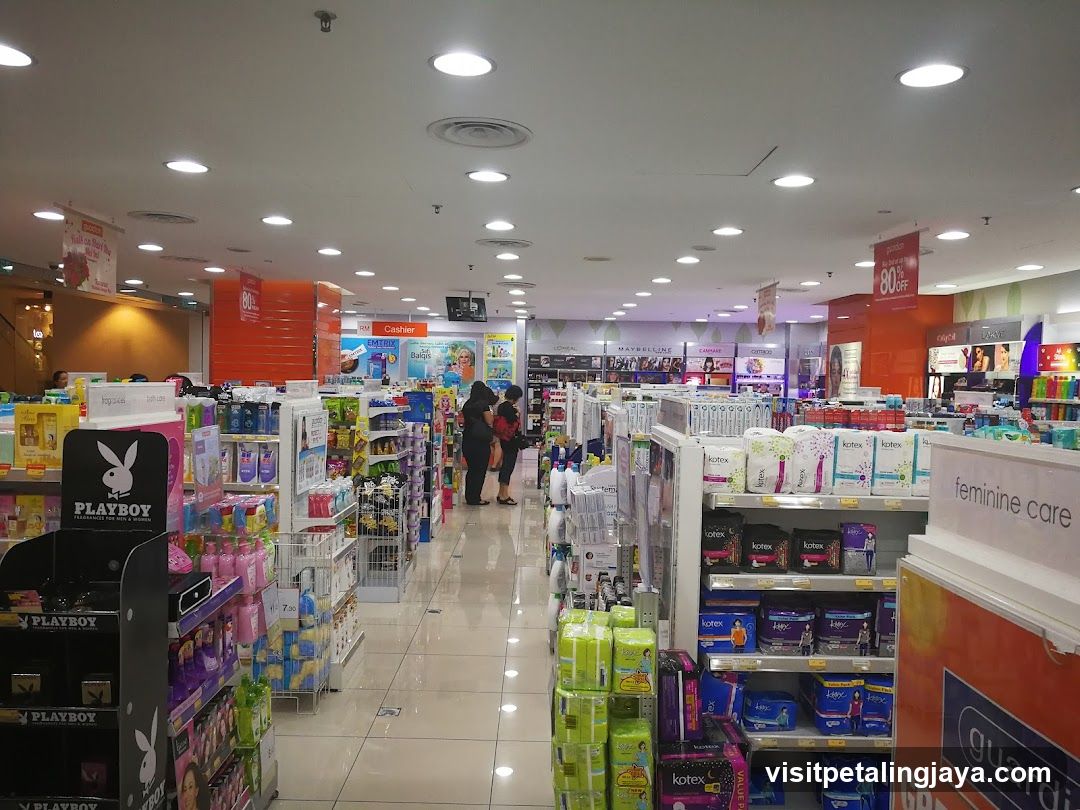 Interior of a retail store aisle