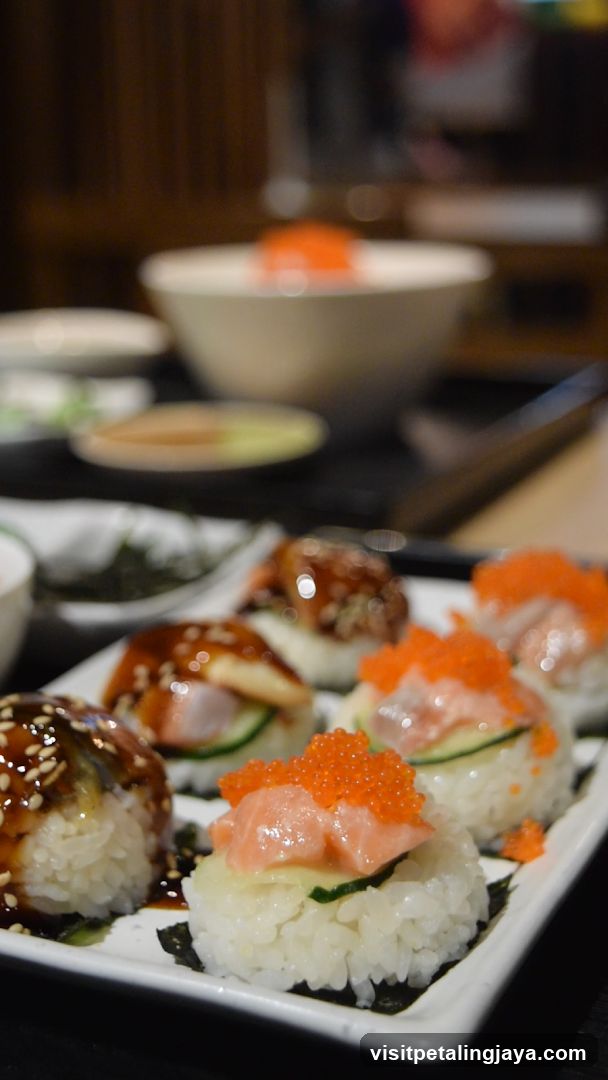 Sushi Platter with Salmon and Caviar