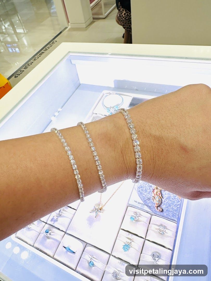 Jewelry Display Case with Bracelets