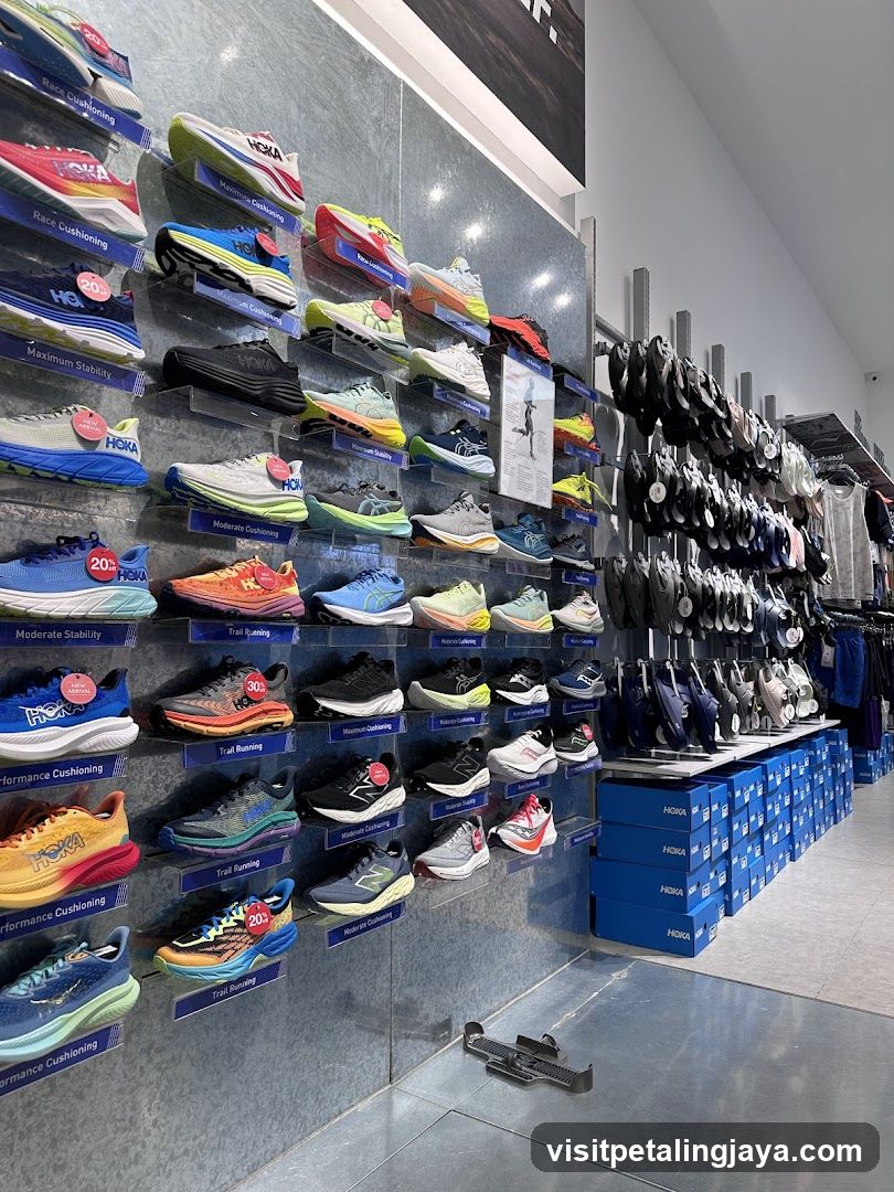 HOKA Shoe Display Wall