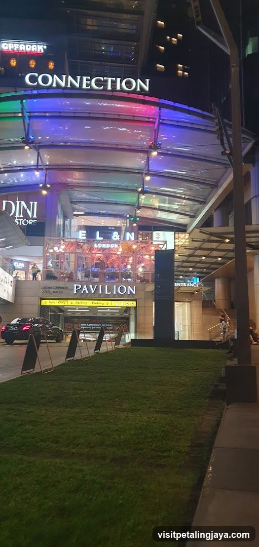 Night View of Connection Pavilion Entrance