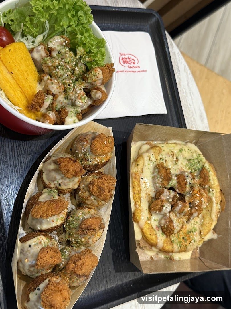 Food Tray with Fried Chicken and Salad Bowl