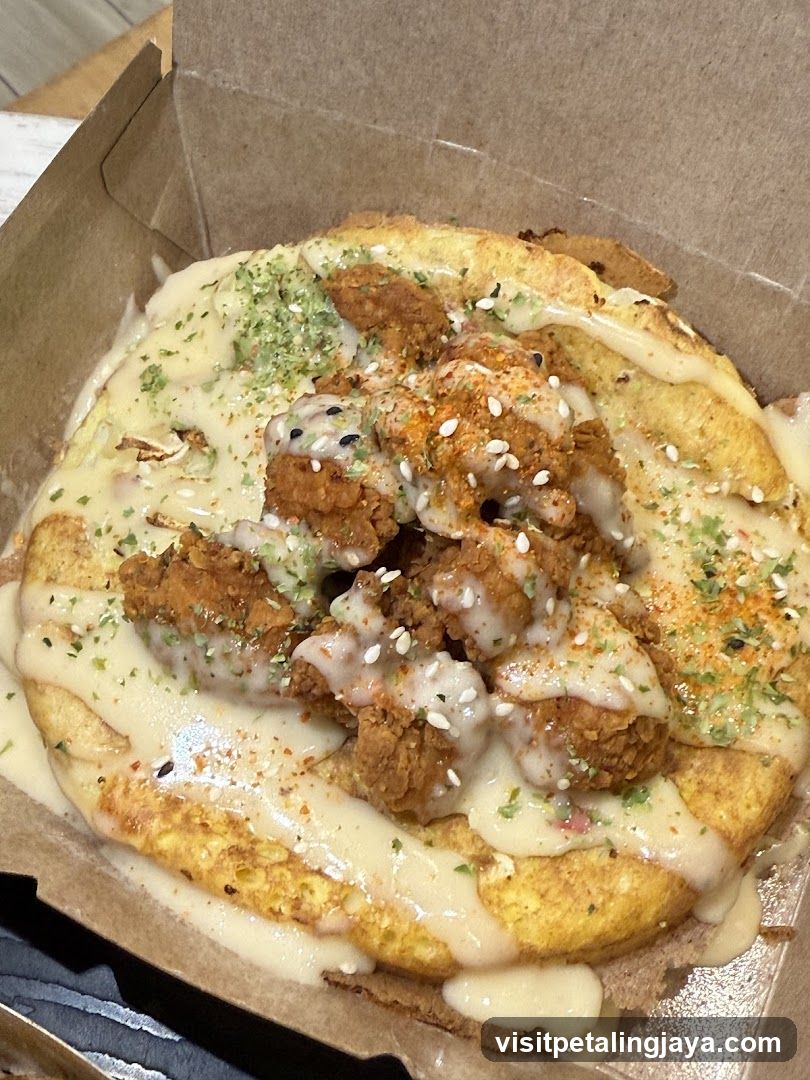Fried Chicken Omelette Dish