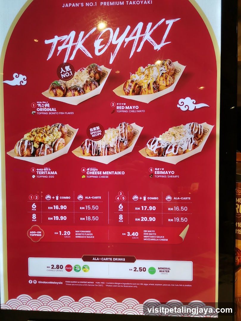 Takoyaki Menu Board