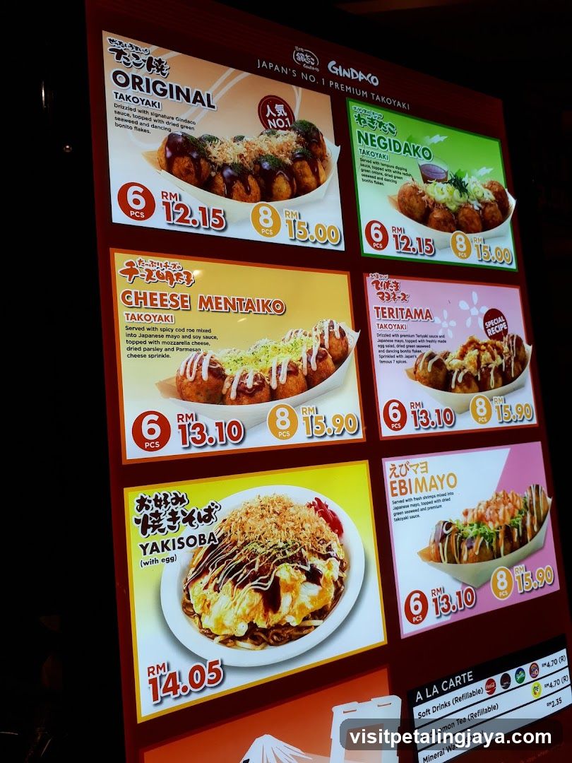 Takoyaki and Japanese Food Menu Board