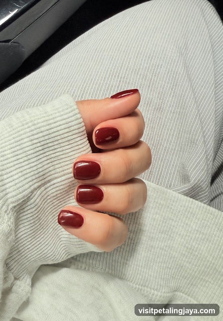 Red Nail Polish on Hands