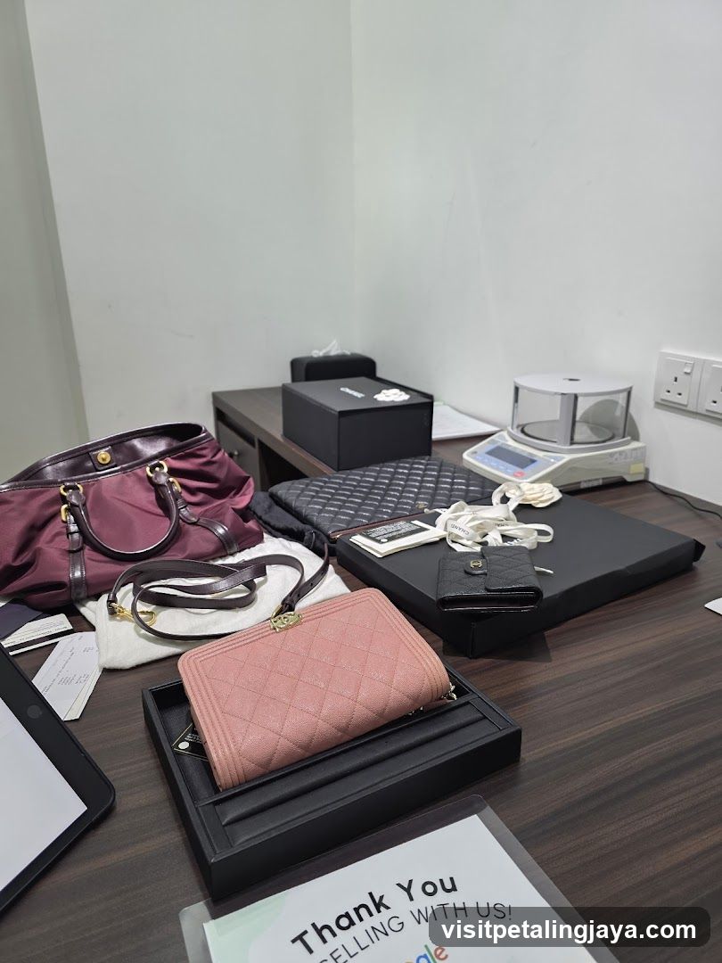 Luxury Handbags and Accessories Display