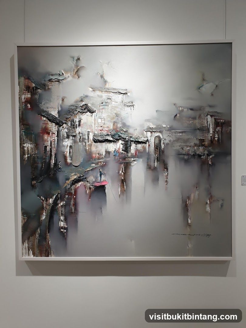 Abstract Painting of a Cityscape