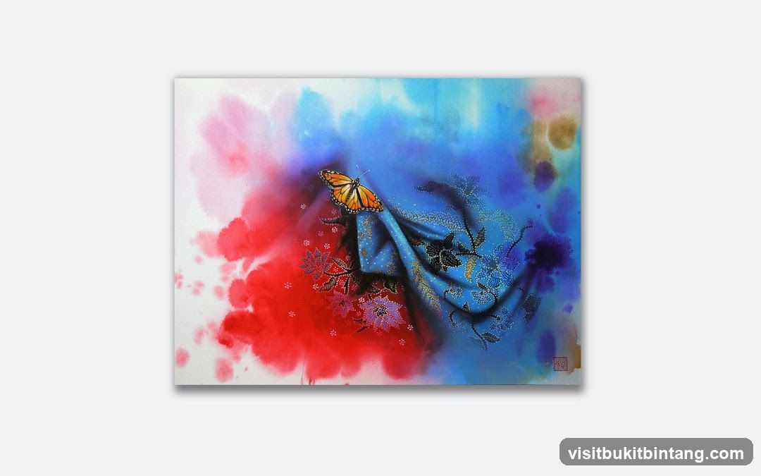 Butterfly on Fabric Painting