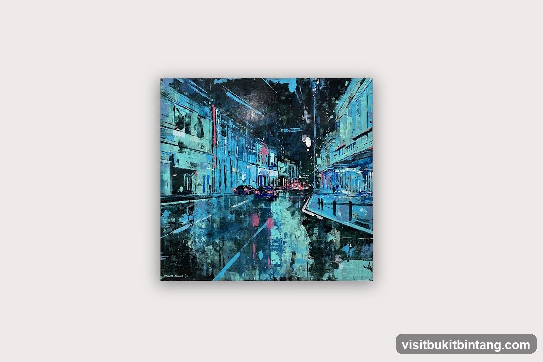 Night Cityscape Painting